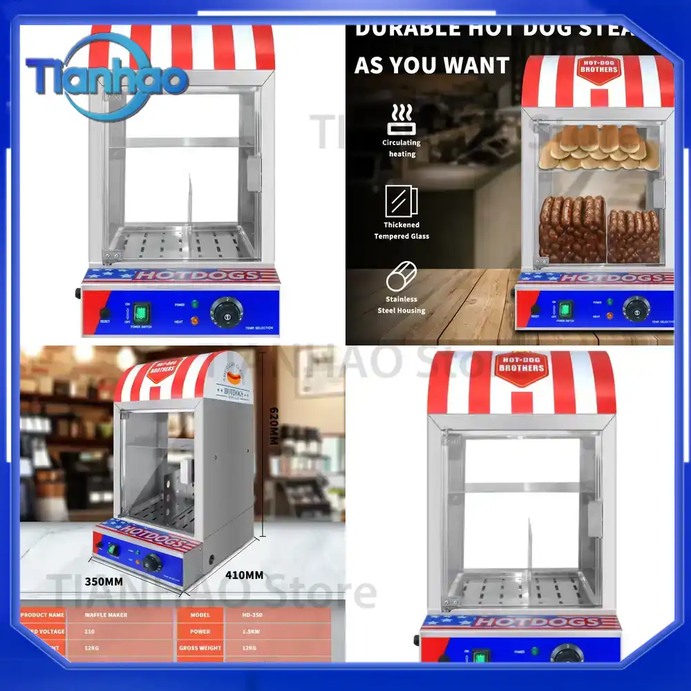 Snacks Food Warmer - Commercial Automatic Hot Dog Bun Warmer