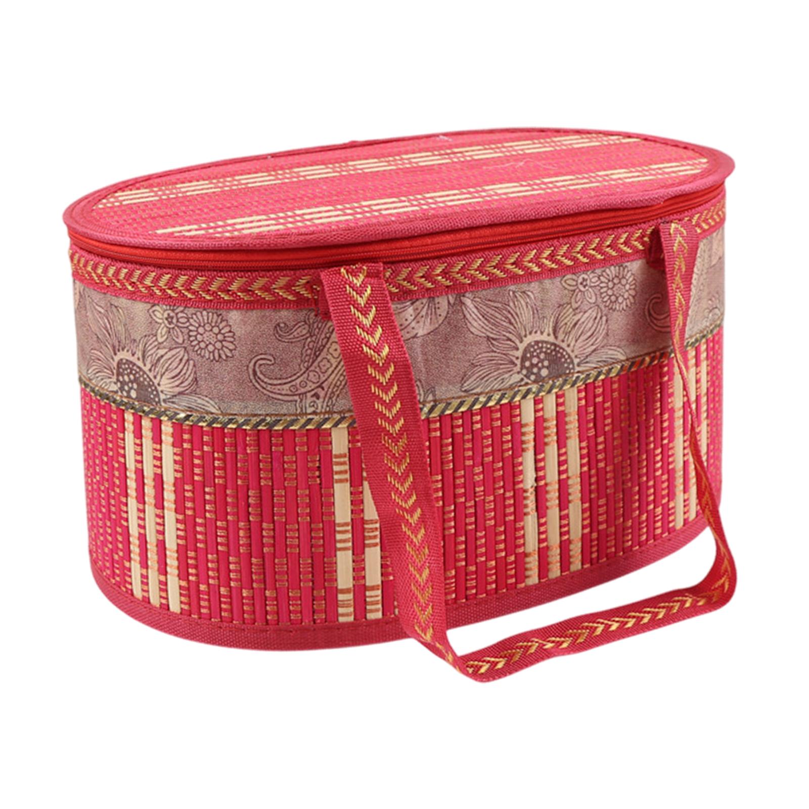 Snacks Food Gift Baskets - Folding Bamboo Basket Food Storage Picnic