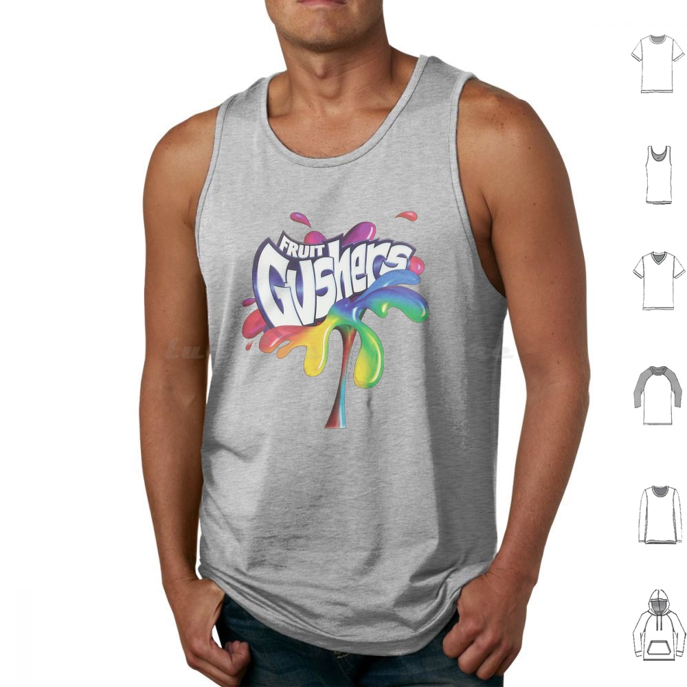 Logo Food Snack - Fruit Gushers 90s Logo Tank Tops