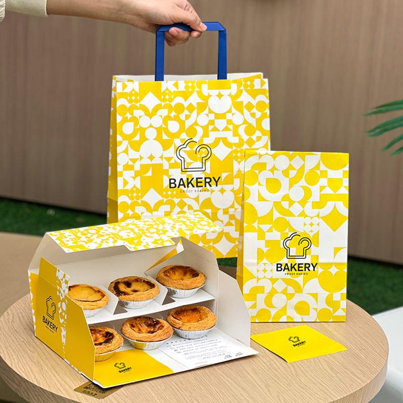 Logo Food Snack - Custom Printing 6 Grid Egg Tart