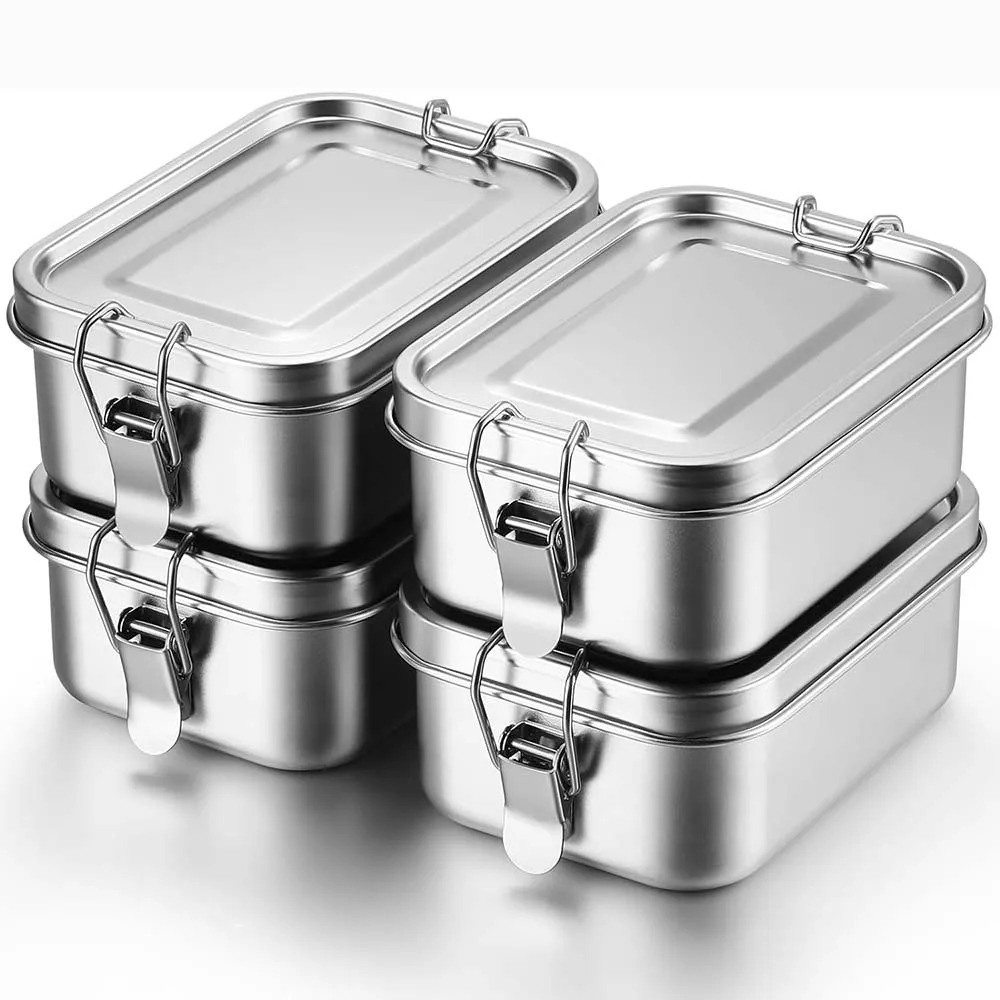 Food Snacks For School - Stainless Steel Bento Box Metal Lunch