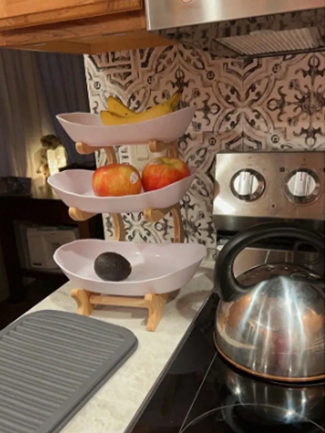 Luxury 3-Tier Wooden Fruit Bas - Snacks Food Gift Baskets recension och pris