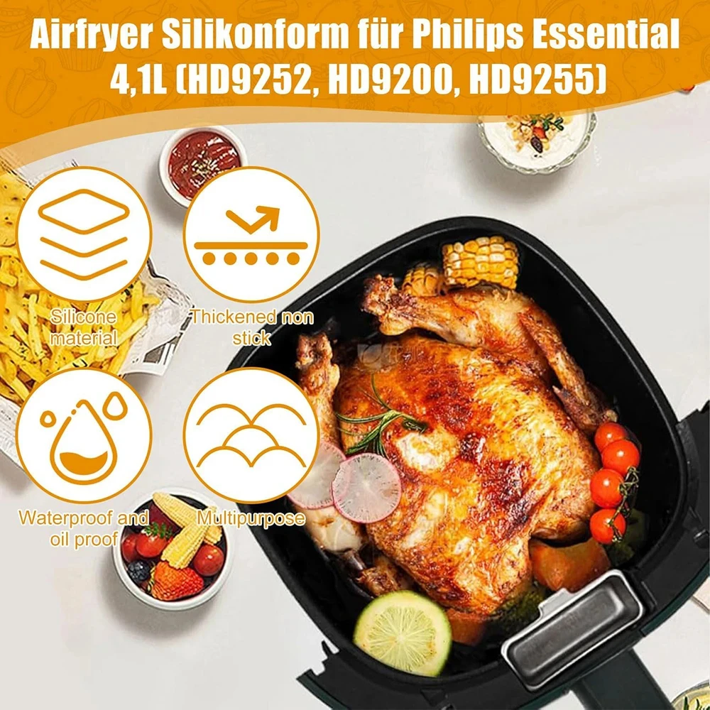 17cm Silicone Air Fryer Mold - - Philips Air Fryer Hd9252 recension och pris
