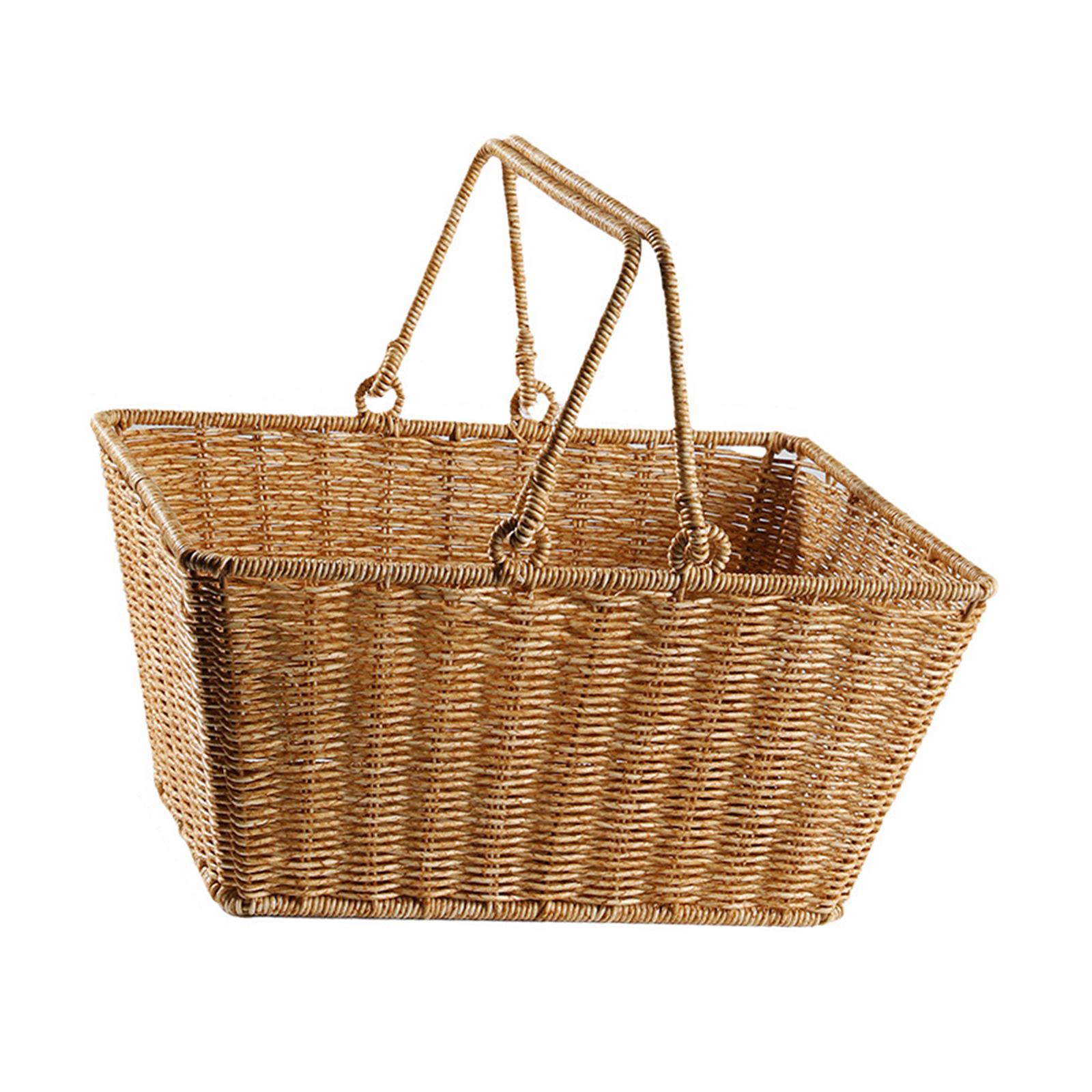 Picnic Storage Basket with Han - Snacks Food Gift Baskets recension och pris