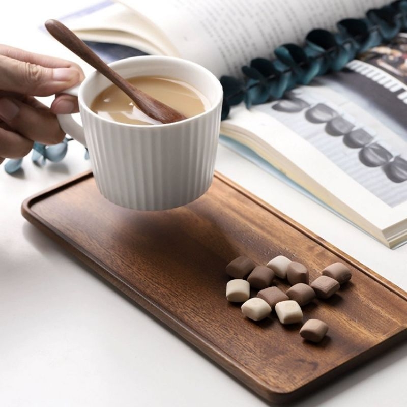 Natural Wooden Rectangular Ser - Food Snacks Wholesale recension och pris