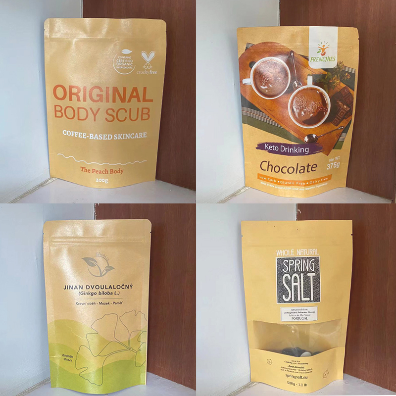 Custom LOGO Brown Kraft Paper  - Logo Food Snack recension och pris