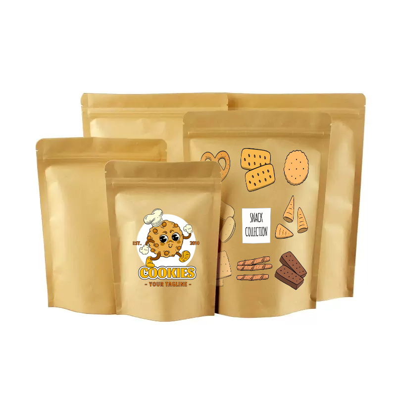 Custom LOGO Brown Kraft Paper  - Logo Food Snack recension och pris