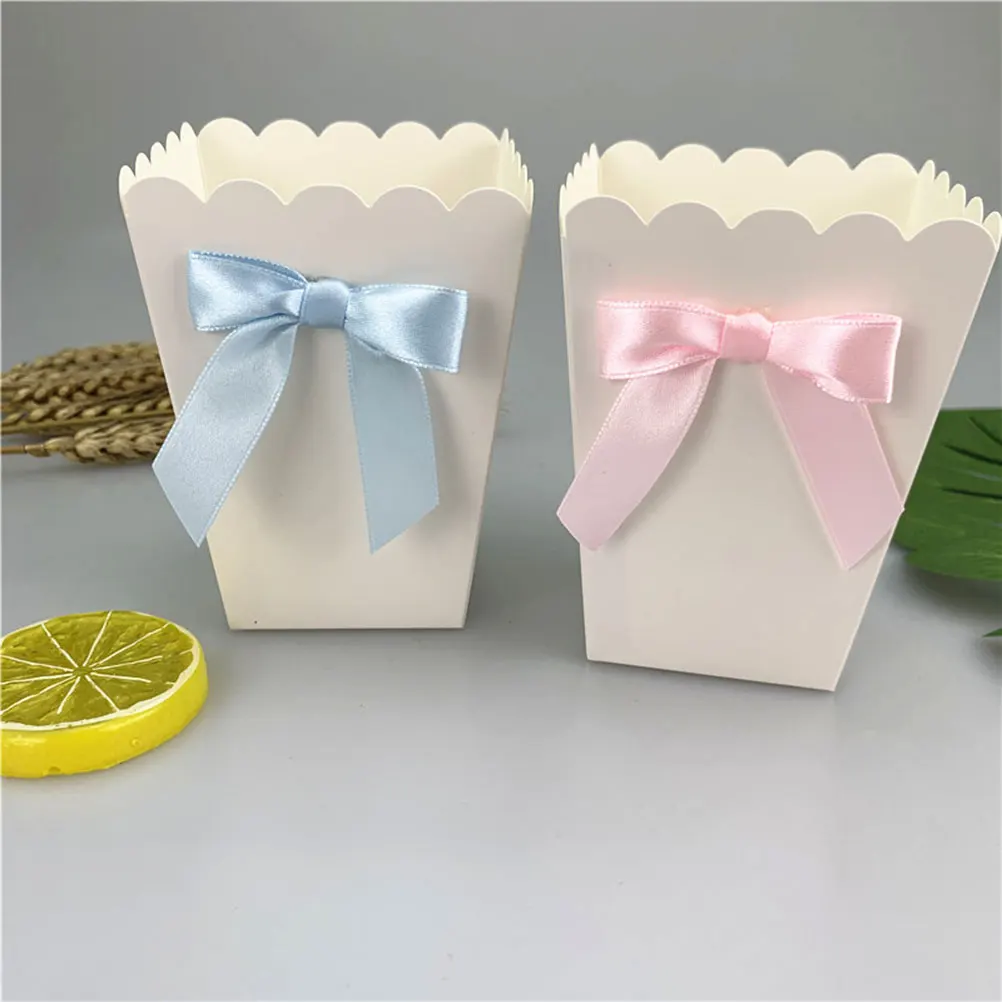 12pcs Pink Bow Popcorn Box Par - Food Snacks For Baby Shower recension och pris