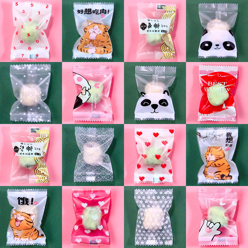 AQ 100pcs/lot Cartoon Cute Cat - Food Snacks For Baby Shower recension och pris