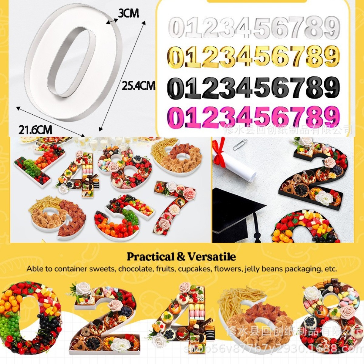 0-9 Number Food Trays Birthday - Food Snacks For Baby Shower recension och pris