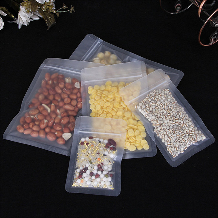 100PCS Frosted Plastic Ziplock - Logo Food Snack recension och pris