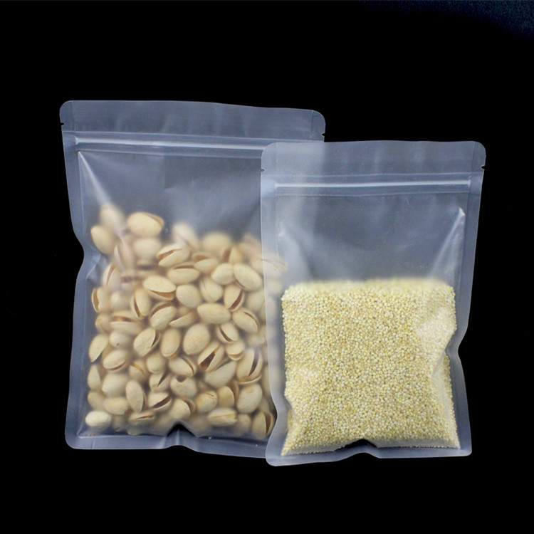 100PCS Frosted Plastic Ziplock - Logo Food Snack recension och pris