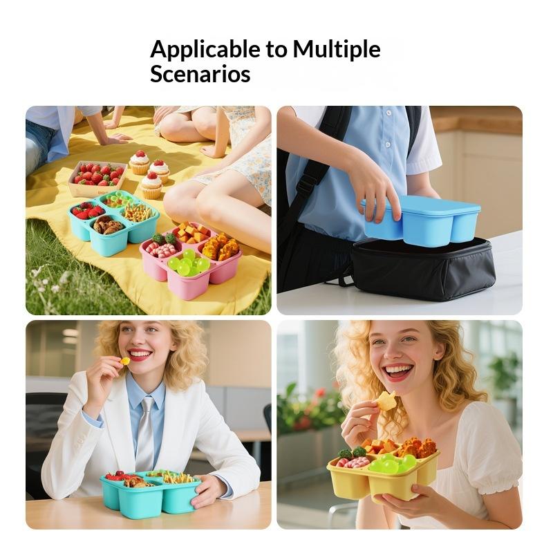 Food Grade Silicone Snack Box  - Food Snacks For School recension och pris