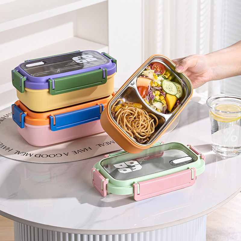 JUSTINLAU 2 Grid Bento Box Sta - Food Snacks Wholesale recension och pris