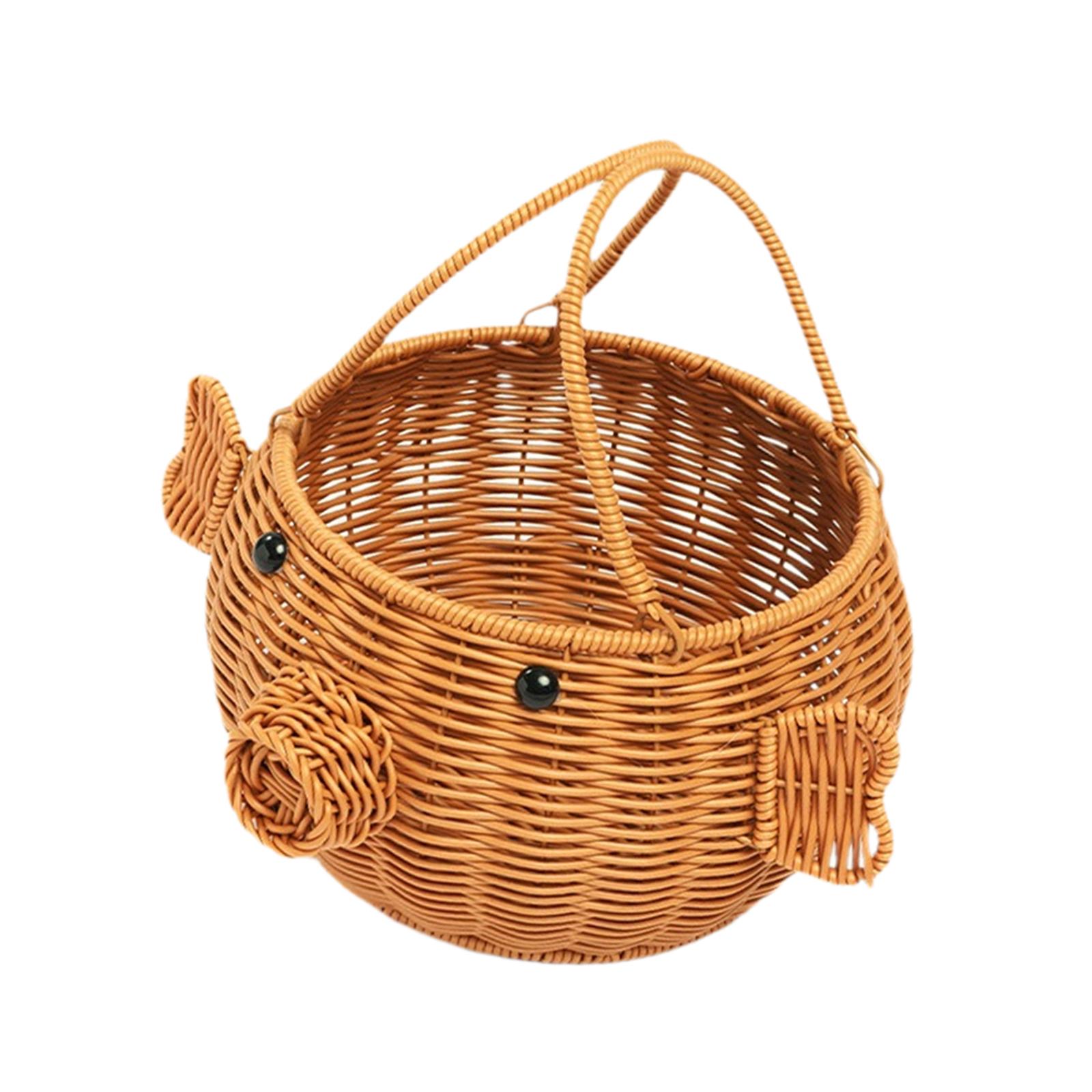 Pig Shaped Storage Basket Hand - Snacks Food Gift Baskets recension och pris
