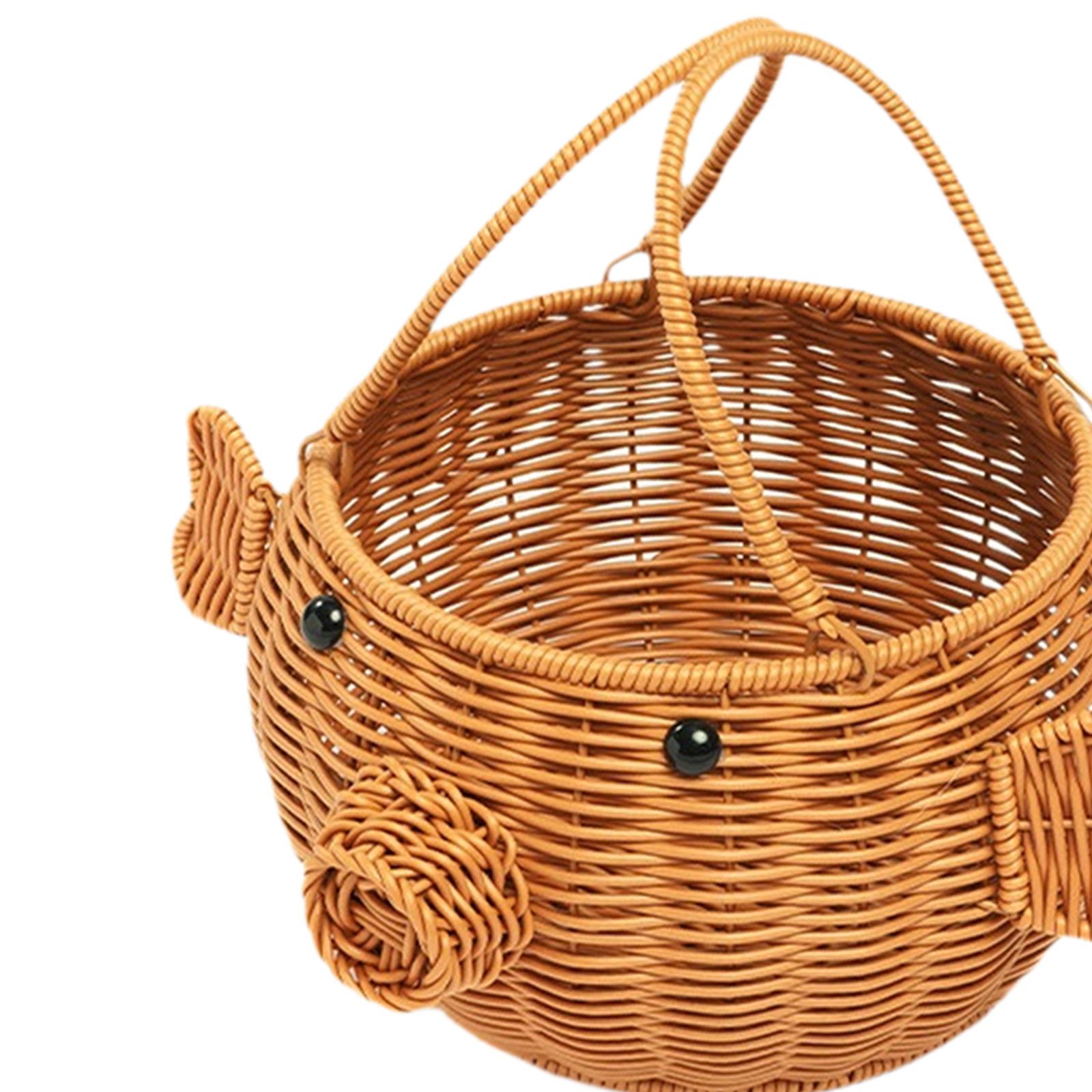 Pig Shaped Storage Basket Hand - Snacks Food Gift Baskets recension och pris