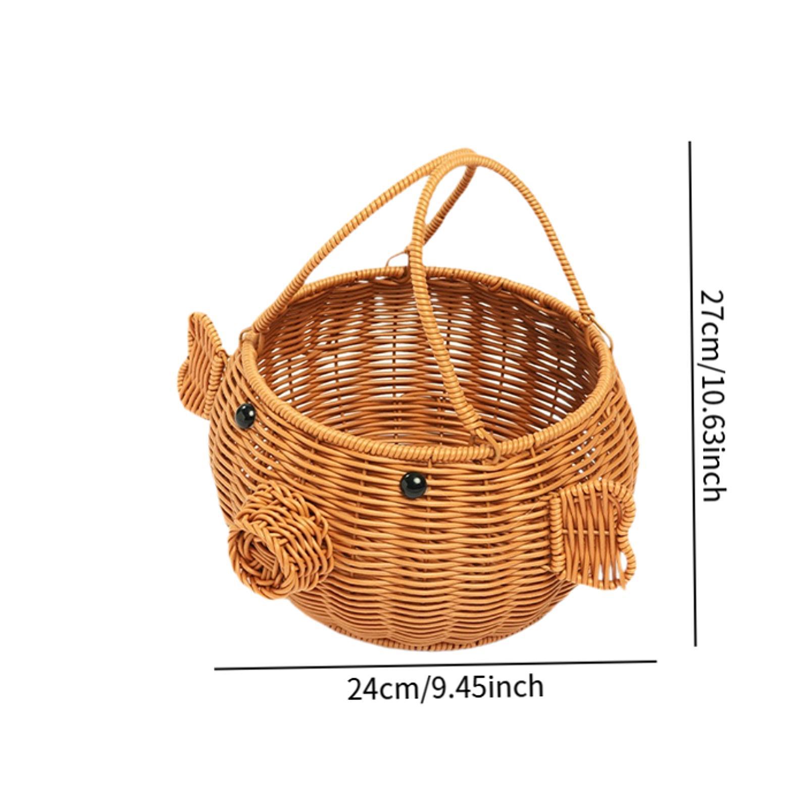 Pig Shaped Storage Basket Hand - Snacks Food Gift Baskets recension och pris