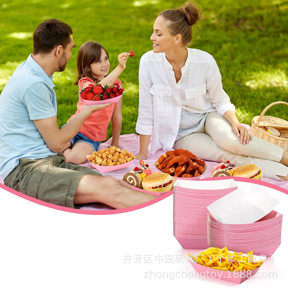 6-30pcs Solid Color Paper Boat - Food Snacks For Baby Shower recension och pris